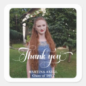 Foto Afstuderen Hartelijk dank Vierkante Sticker (Voorkant)