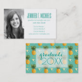 Foto Afstuderen | Heldere anananas Contactkaartje (Voorkant / Achterkant)