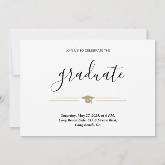 Foto afstuderen High School Aankondiging (Achterkant)