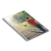 Foto Afstuderen High School Afstuderen Modern Blue Notitieboek (Rechterzijde)