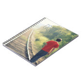 Foto Afstuderen High School Afstuderen Modern Blue Notitieboek (Linkerzijde)