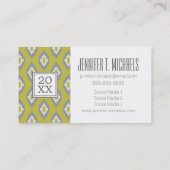 Foto Afstuderen | Ikat  Pattern Contactkaartje (Achterkant)