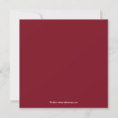 Foto Afstuderen Invitation ~Classy Maroon & White Kaart (Achterkant)