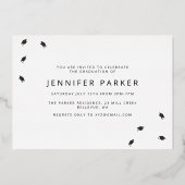 Foto afstuderen jaar 2 vet  folie uitnodiging (Achterkant)