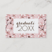 Foto Afstuderen | Kerry Blossom Flowers Pattern Contactkaartje (Achterkant)