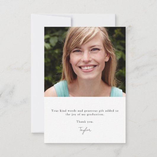 Foto Afstuderen klasse 2022 zwart-wit Bedankkaart (Achterkant)