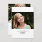 Foto Afstuderen klasse 2022 zwart-wit Bedankkaart (Voorkant / Achterkant)