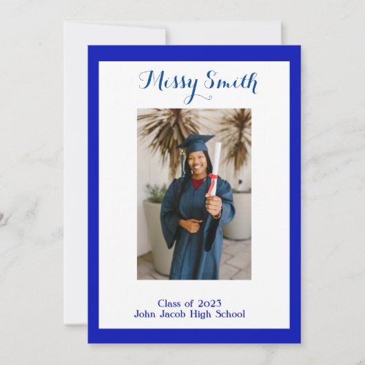 Foto Afstuderen, klasse 2023 Blue Kaart (Voorkant)