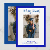 Foto Afstuderen, klasse 2023 Blue Kaart (Voorkant / Achterkant)