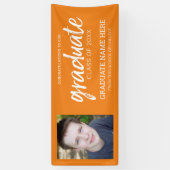 Foto afstuderen - Klasse van met Oranje virtueel Spandoek (Verticaal)