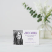 Foto Afstuderen | Kunststofbouwblokken Contactkaartje (Staand voorkant)