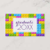 Foto Afstuderen | Kunststofbouwblokken Contactkaartje (Achterkant)