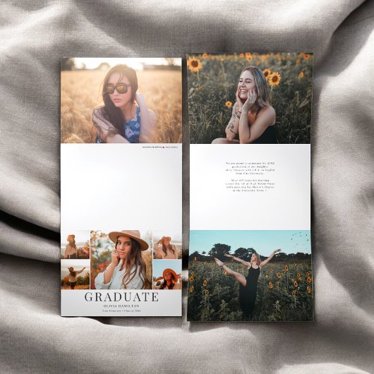 Foto afstuderen Modern 11 Drieluik Aankondiging