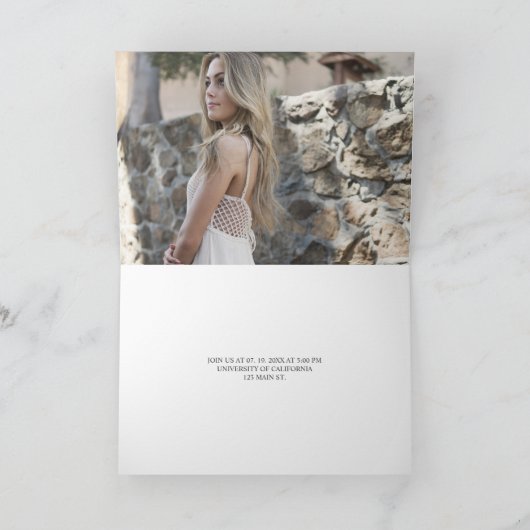 Foto afstuderen Modern 7 Kaart (Binnen)