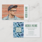 Foto Afstuderen | Nautische schaduwen van blauw pa Contactkaartje (Voorkant / Achterkant)