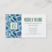 Foto Afstuderen | Nautische schaduwen van blauw pa Contactkaartje (Achterkant)