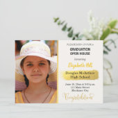 Foto afstuderen Open Huis Uitnodiging (Staand voorkant)
