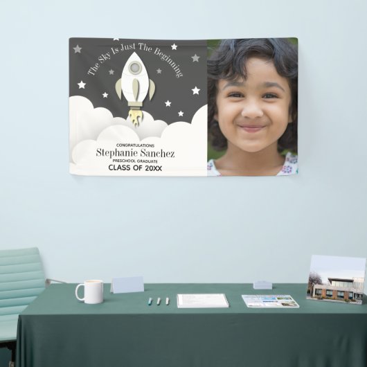 Foto Afstuderen Raket Buitenspatie Banner (Beurs)