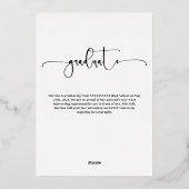 Foto Afstuderen Real Gold Foil Aankondiging (Achterkant)