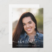 Foto Afstuderen Script Graduation Party nodigt uit Kaart (Voorkant / Achterkant)