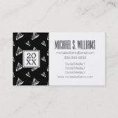 Foto Afstuderen | Sketchy Sailboat Pattern Contactkaartje (Achterkant)