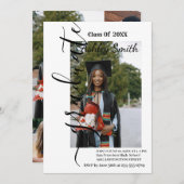 Foto afstuderen-uitnodiging kaart (Voorkant / Achterkant)