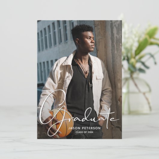 Foto-Afstuderen vieren Afstuderen Aankondiging (Staand voorkant)