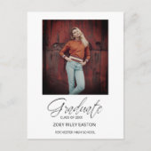 Foto Afstuderen Whimsical Modern Script Calligraph Briefkaart (Voorkant)