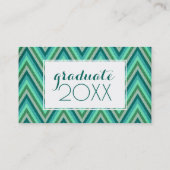 Foto Afstuderen | Zig Zag Striped Background Contactkaartje (Achterkant)