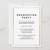 Foto Afstuderen Zwart-wit Party Invitation Kaart (Achterkant)