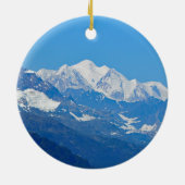 Foto Alaska Snow Mountains Keramisch Ornament (Achterkant)
