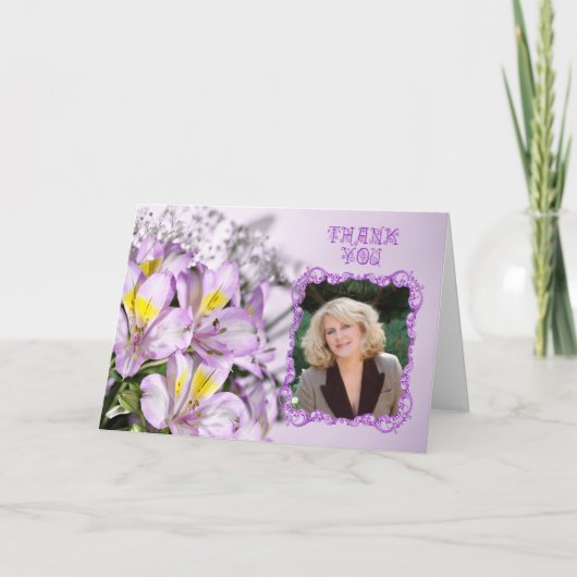 Foto: alstromeria lilies bedankkaart (Voorkant)