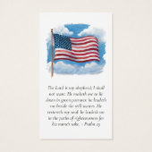 Foto Amerikaanse vlag herdenkingsgebedskaart Visitekaartje (Achterkant)