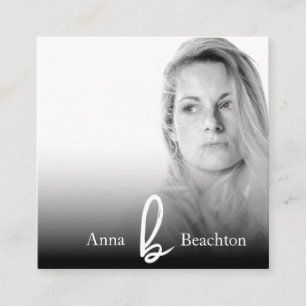 *~* Foto AP31 Professional QR Simple Minimal Vierkante Visitekaartje