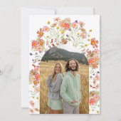Foto Arch Boho Herfst Rustieke Wildflower Wedding Save The Date (Achterkant)