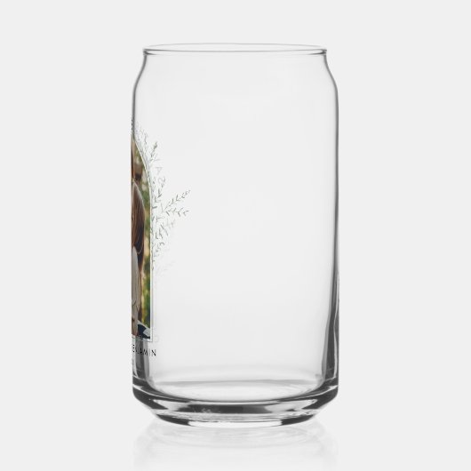 Foto Arch Bruiloft Keepsake De datum opslaan Blikvorm Glas (Links)