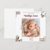 FOTO BABY AANKONDIGING - AANPASBAAR (Voorkant / Achterkant)