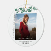 Foto Baby Aankondiging Oma Keepsake Keramisch Ornament (Links)