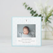 Foto Baby Boy Name Birth Notice Aankondiging (Staand voorkant)