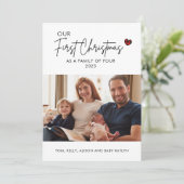 Foto Baby Eerste kerstgeboorte aankondiging (Staand voorkant)