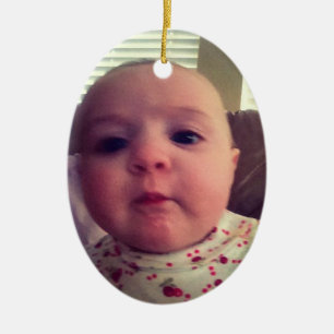 Foto Baby Girl-kerstboomversiering toevoegen Keramisch Ornament
