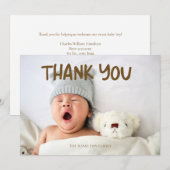 Foto Baby shower Bijbelvers Dank u Bedankkaart (Voorkant / Achterkant)