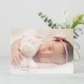 Foto Baby shower Christelijk Bedankkaart (Staand voorkant)