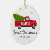 Foto Baby's eerste kerst Ornament - Red Truck (Rechts)
