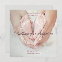 Foto Baptism Invite Kaart