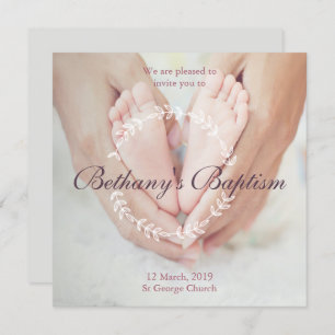 Foto Baptism Invite Kaart