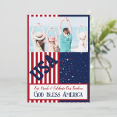 Foto BBQ & Brew USA Onafhankelijkheidsdag 4 juli Kaart (Staand voorkant)