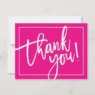 FOTO BEDANKT bold moderne penseel lettertype roze