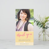 FOTO BEDANKT lief afstudeertype geel grijs (Staand voorkant)