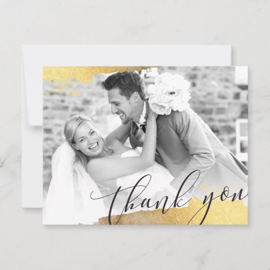 FOTO BEDANKT modern luxe goud vergulde randen (Voorkant)